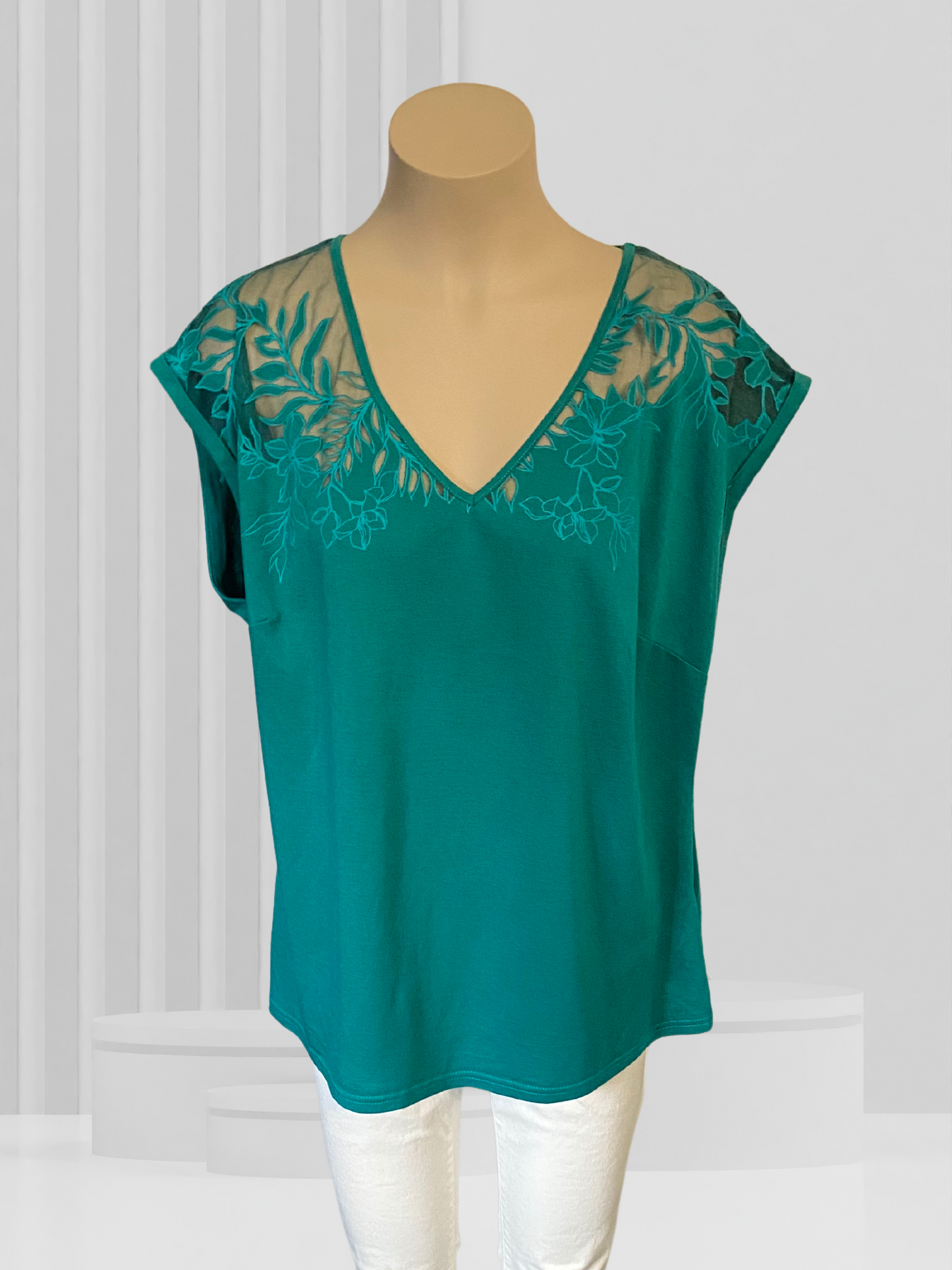 CITY CHIC Green Top Size S/16