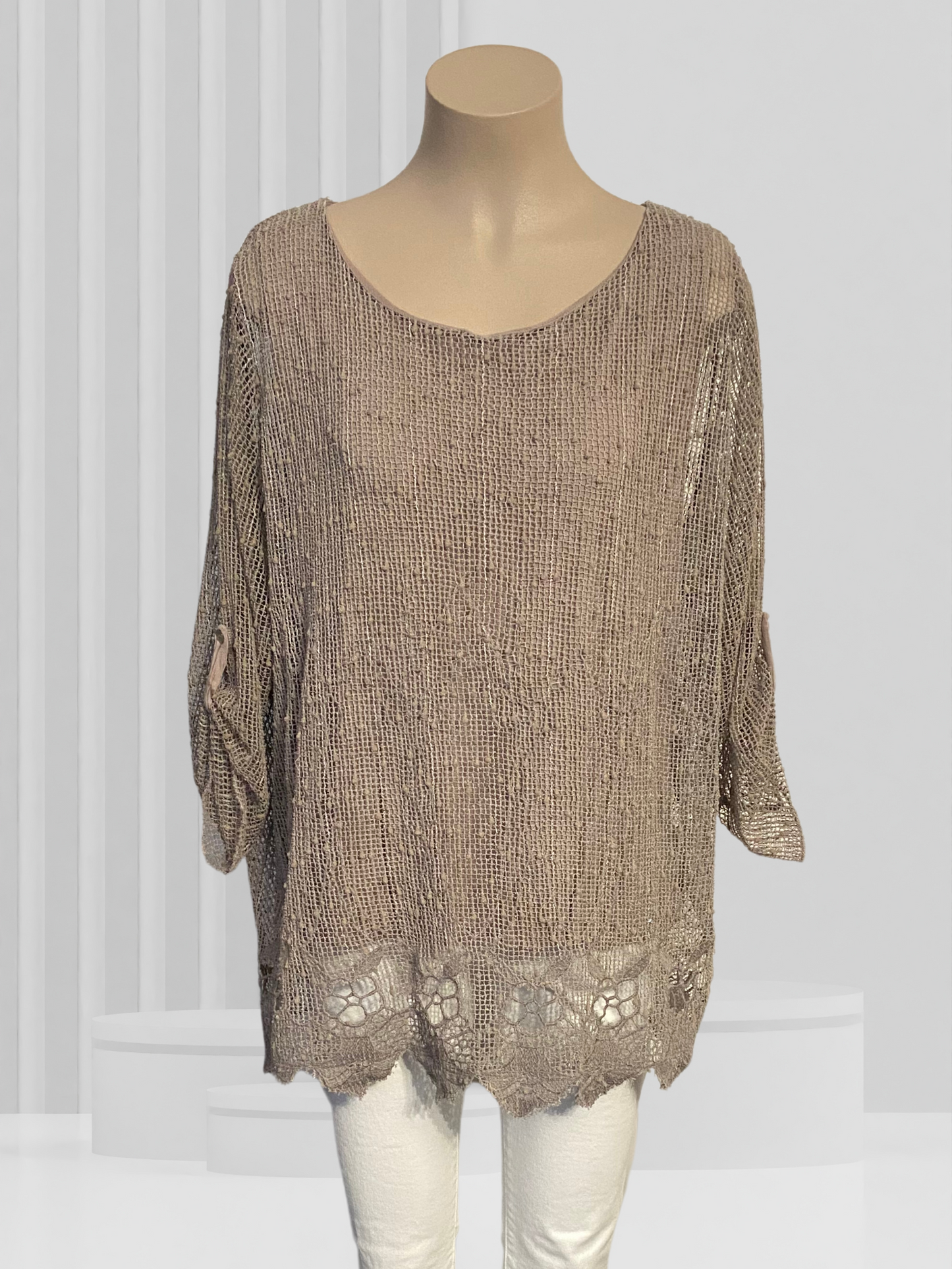 K&K Beige Top Size 3XL