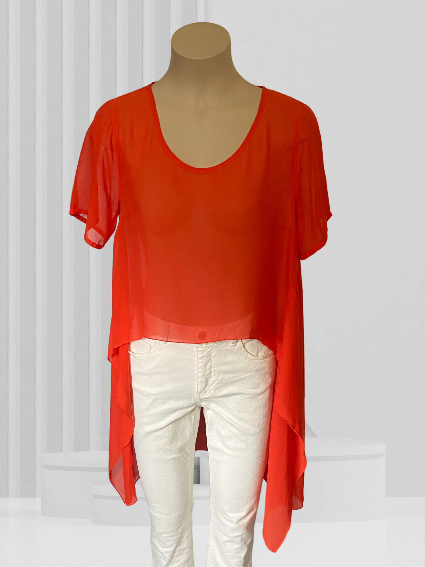 CHARCOAL Orange Top Size 12