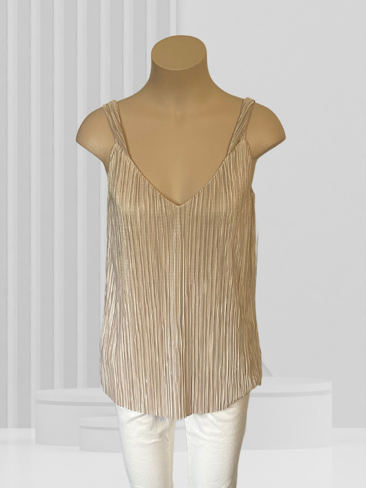 WAREHOUSE UK Beige Top Size 12