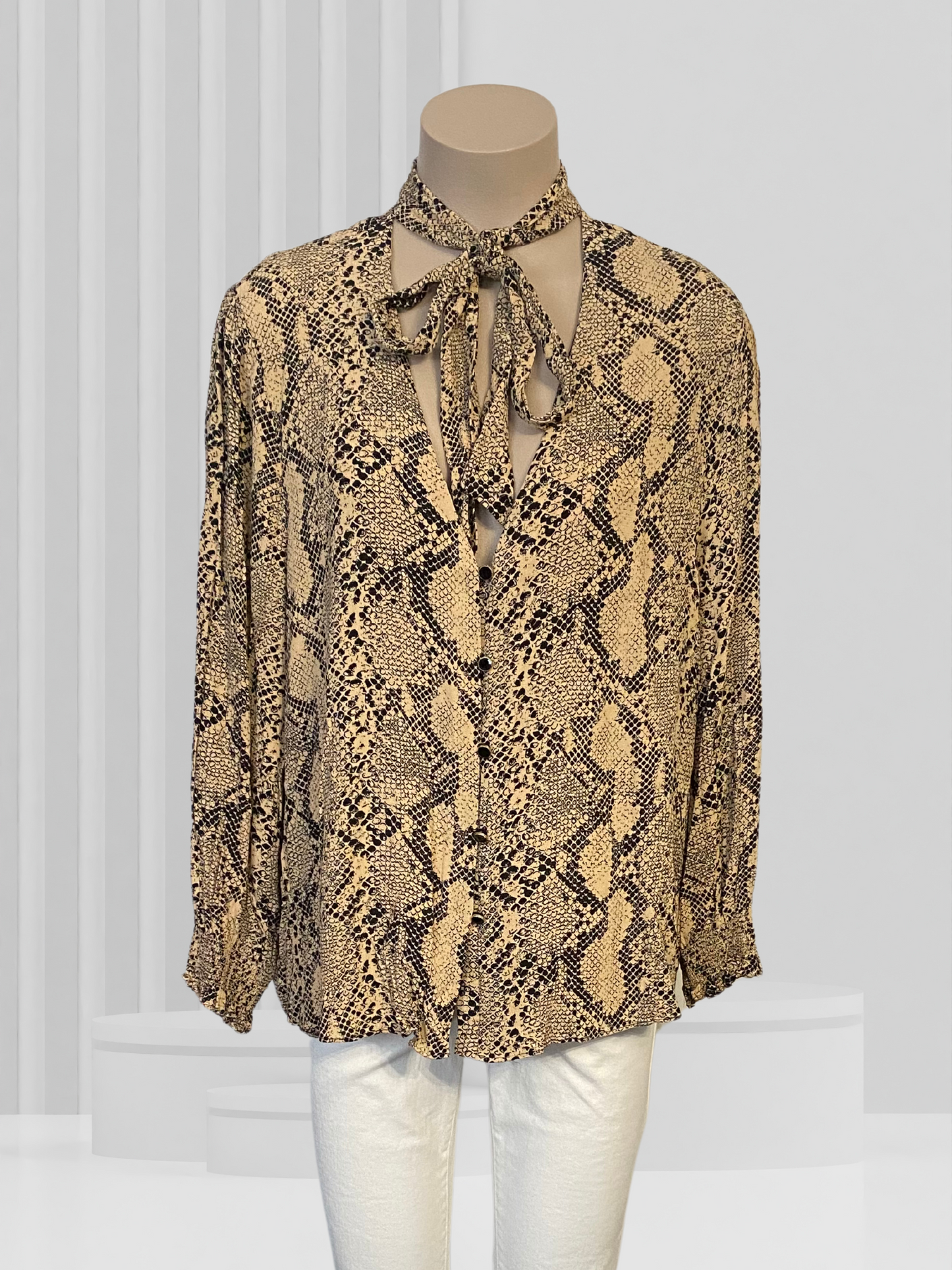 FATE + BECKER Snake Print Top Size 16