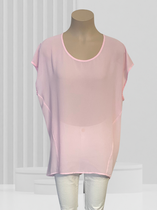 PRETTY BASICS BY AUGUSTINE Pale Pink Top Size M