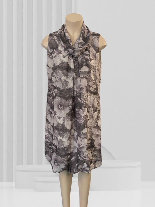 SCOPE Grey Floral Dress Size 12 - BNWT