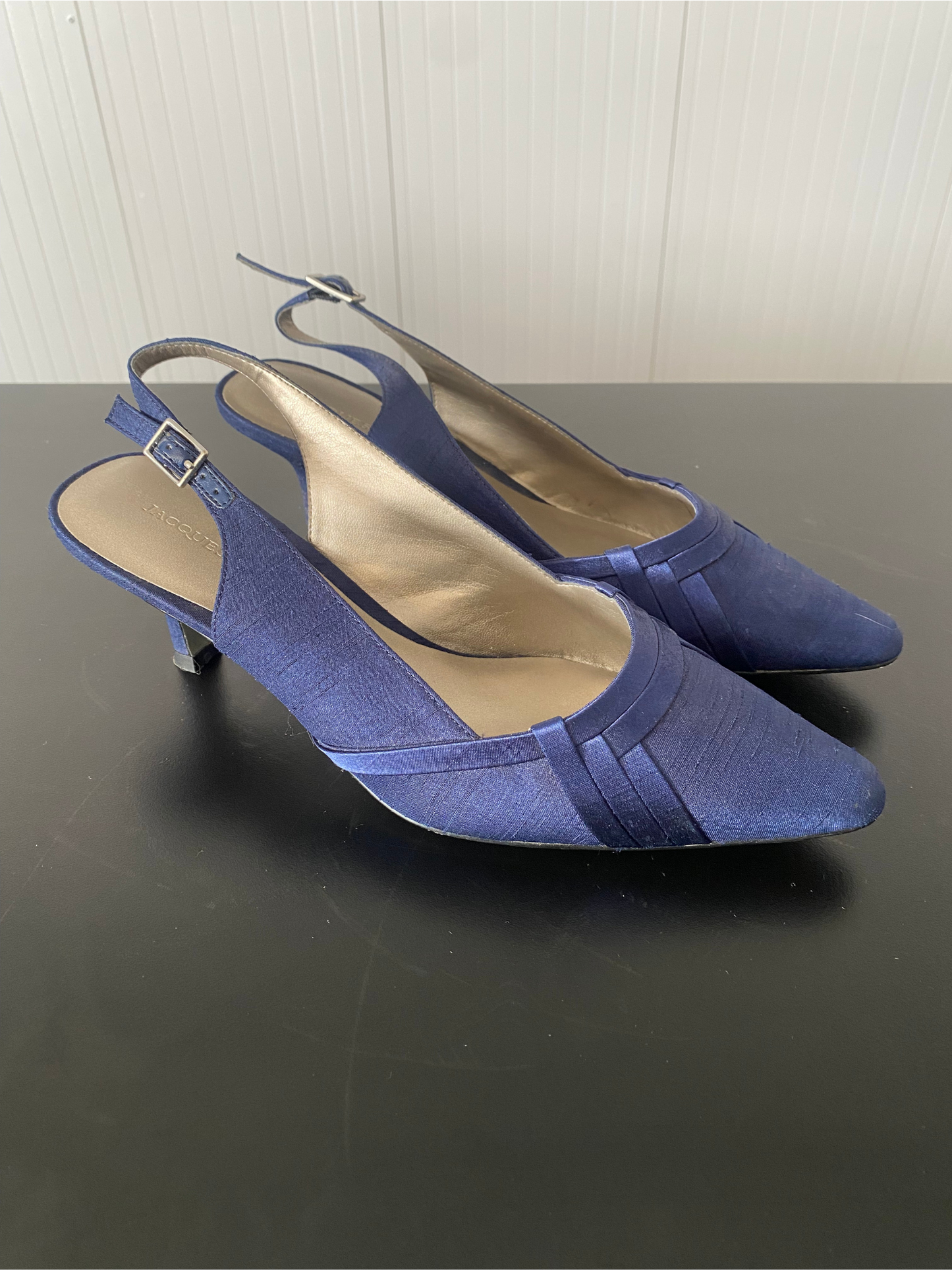 JACQUES VERT Navy Shoes Size 38 with matching handbag & fascinator