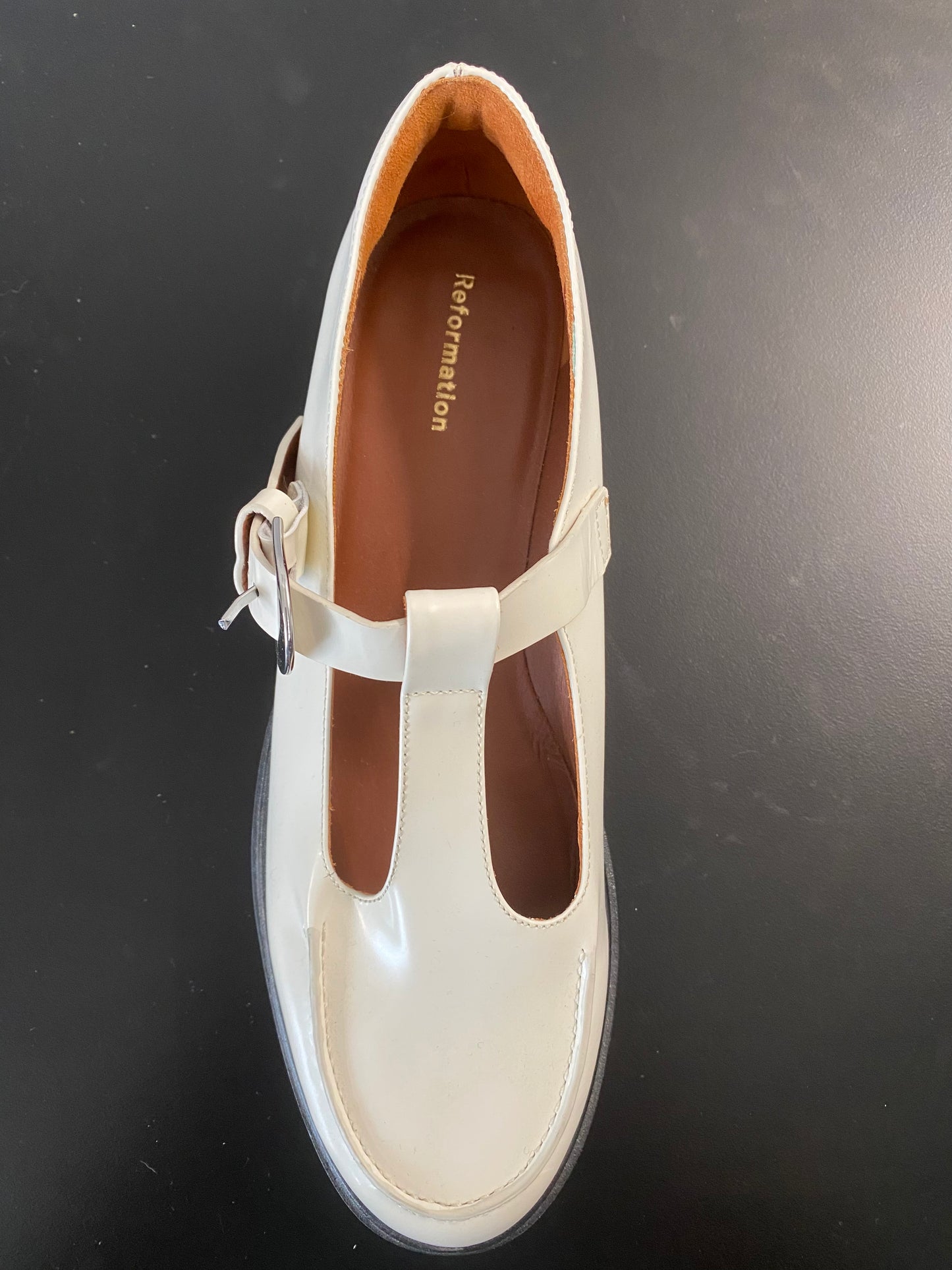 REFORMATION Cream Maryjane Size 8