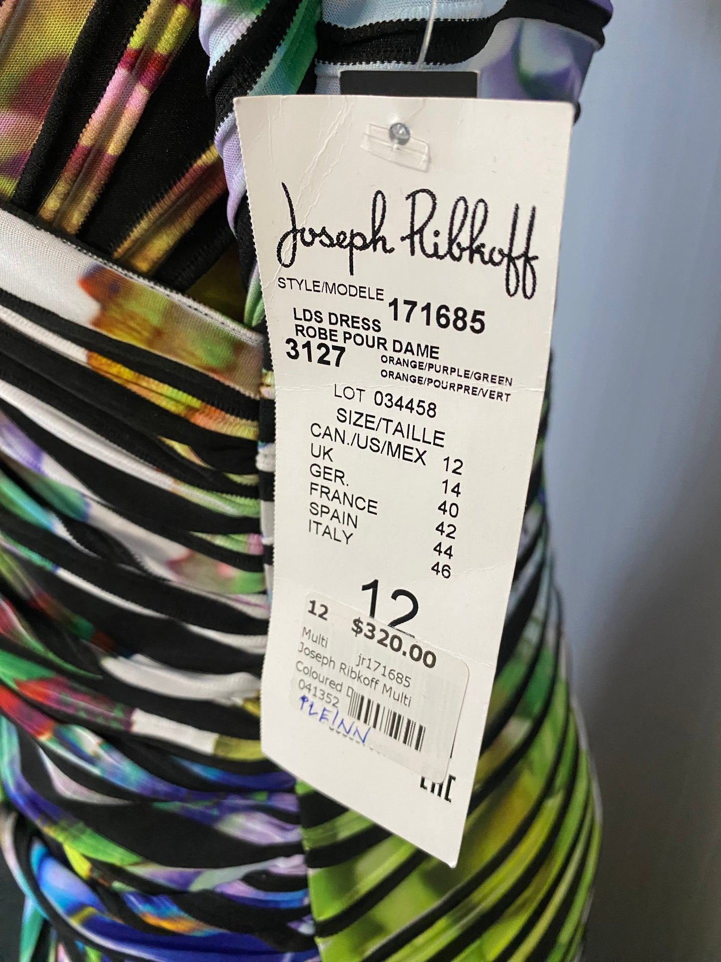 JOSEPH RIBKOFF Multi Coloured Dress Size 14 BNWT