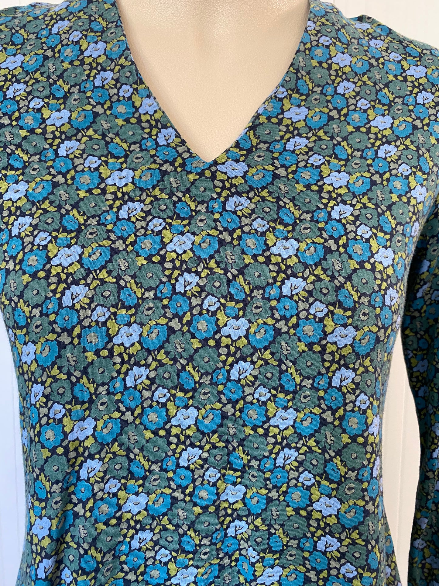 SEASALT CORNWALL Green Floral Top Size 8