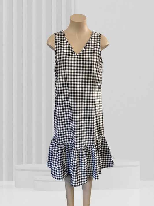 CAPTURE Black & White Check Dress Size 12